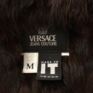 Versace jacket - leather exterior, fur (mink?) interior
